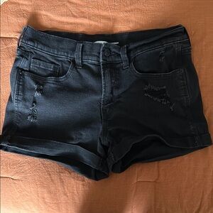 Women's Black Denim Shorts